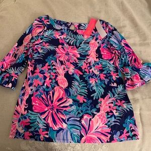 ❌SOLD❌ NWT Lilly Pulitzer Waverly Ruffle Top